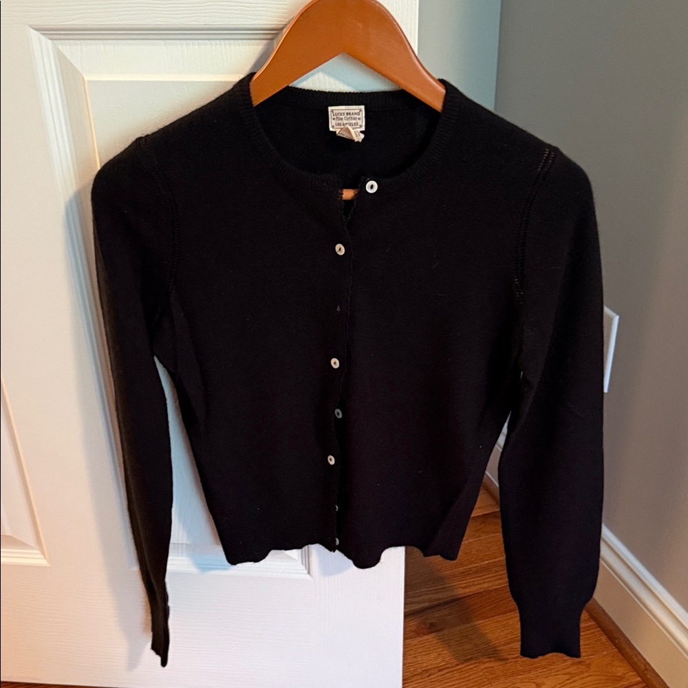 Lucky Brand Black Cardigan Sweater
